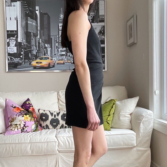 Alexander Wang T black tank dress with twist waist detail - Picture 4 of 7